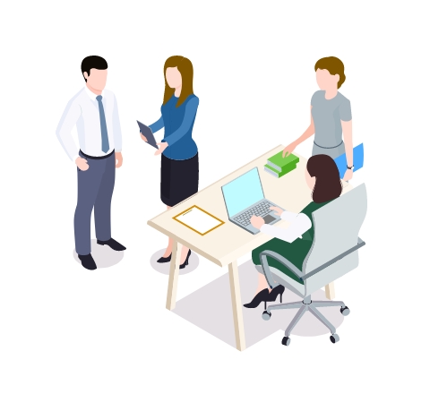 事務営業職のイラスト