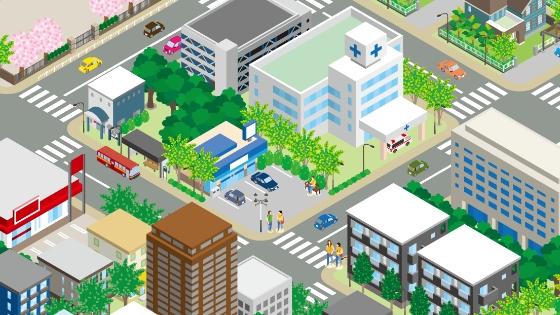 街並みのイラスト