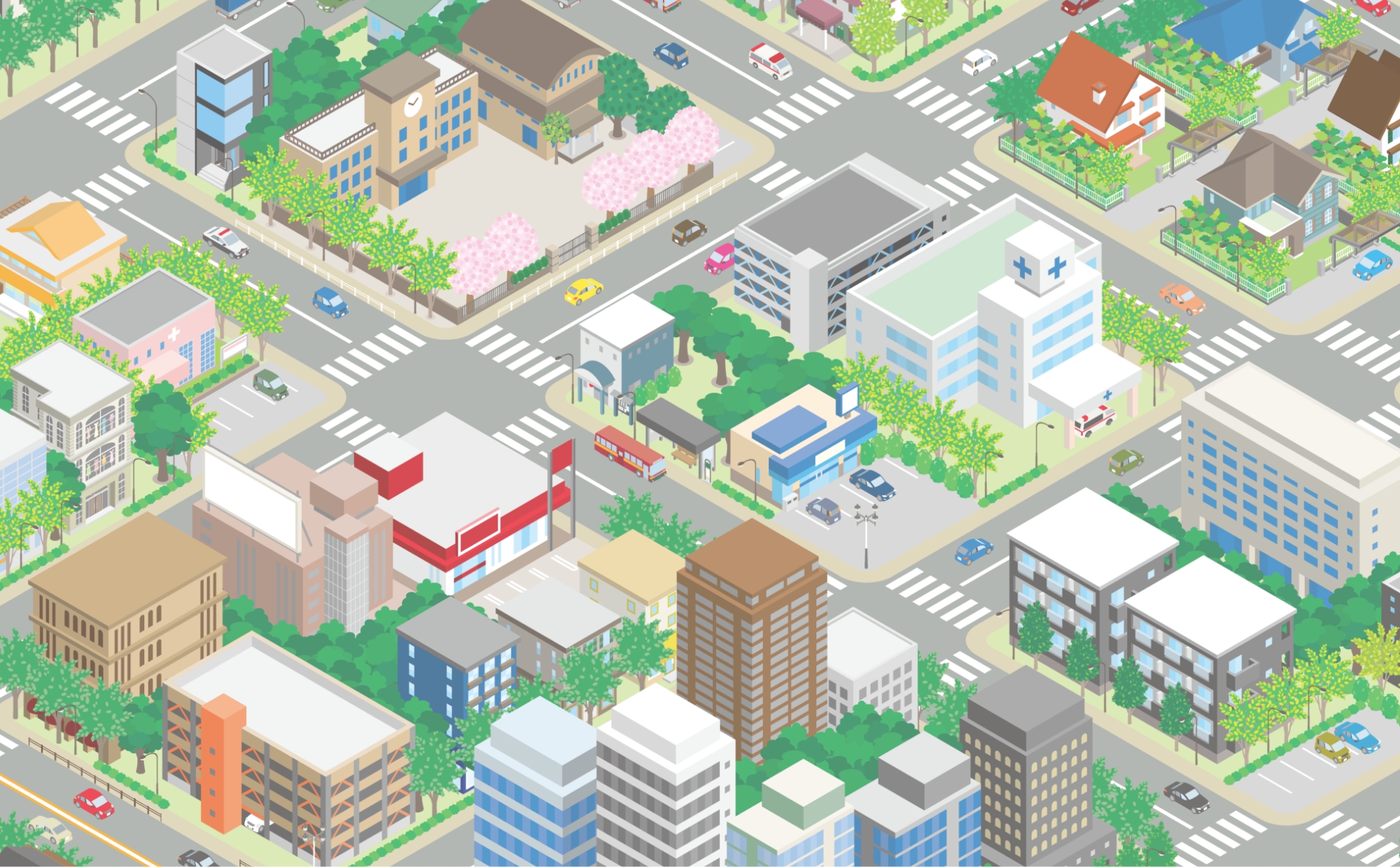 街並みのイラスト