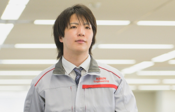 作業着の社員