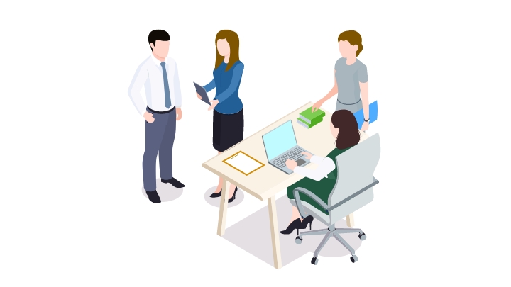 事務営業職のイラスト